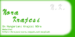 nora krajcsi business card
